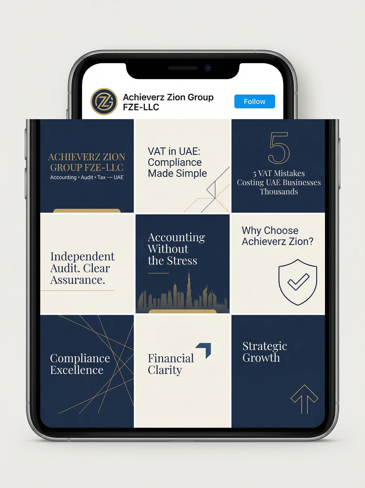 Instagram grid — device mockup