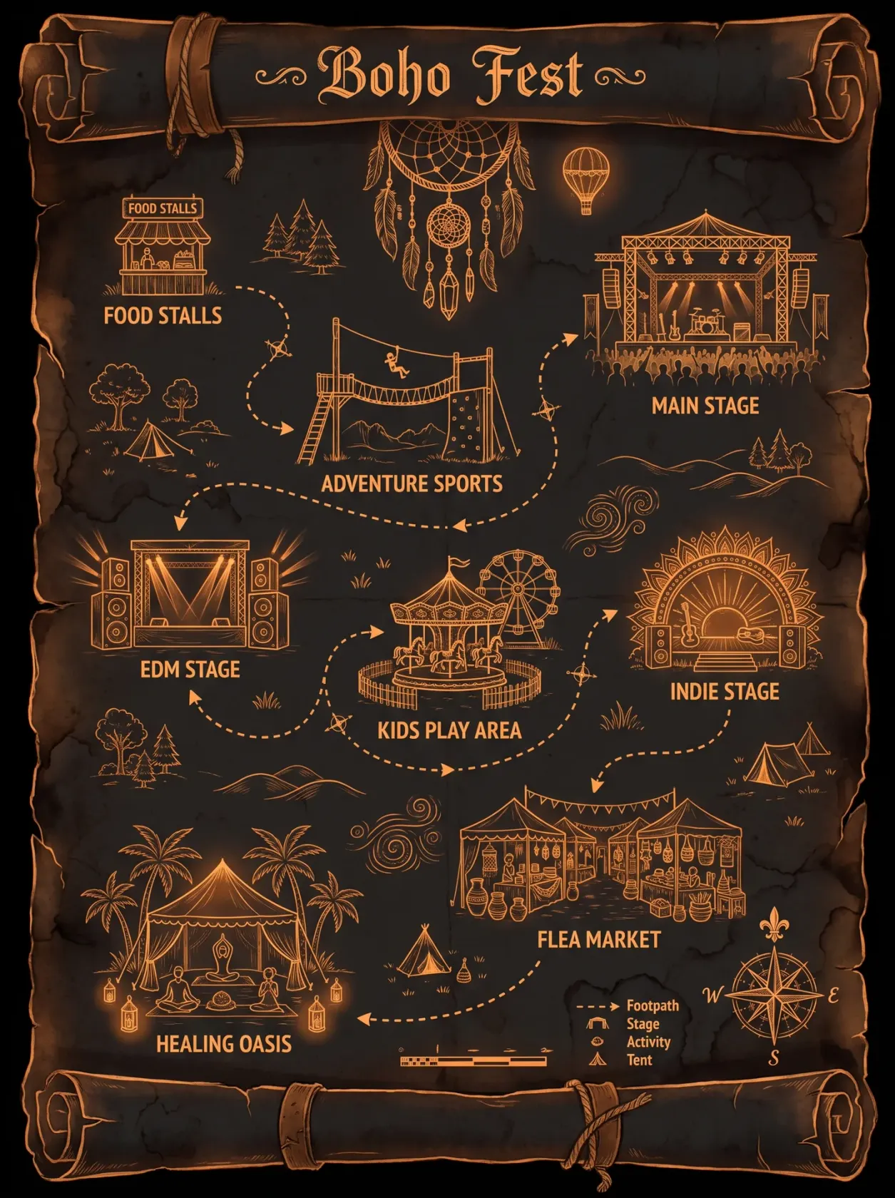 Boho Fest venue & zones