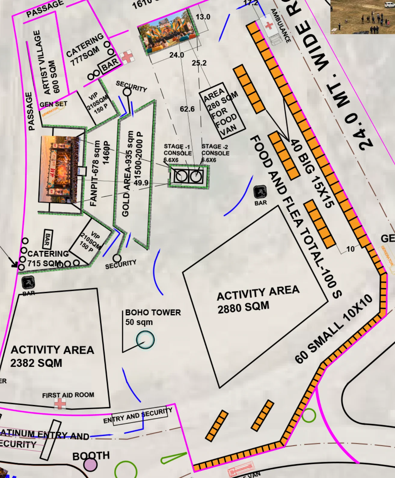 Boho Fest venue & zones