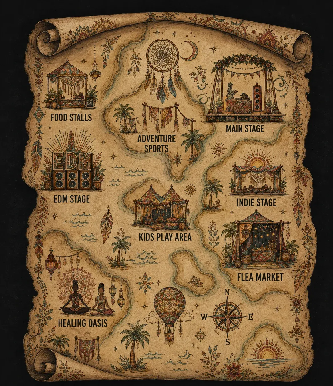 Boho Fest venue & zones