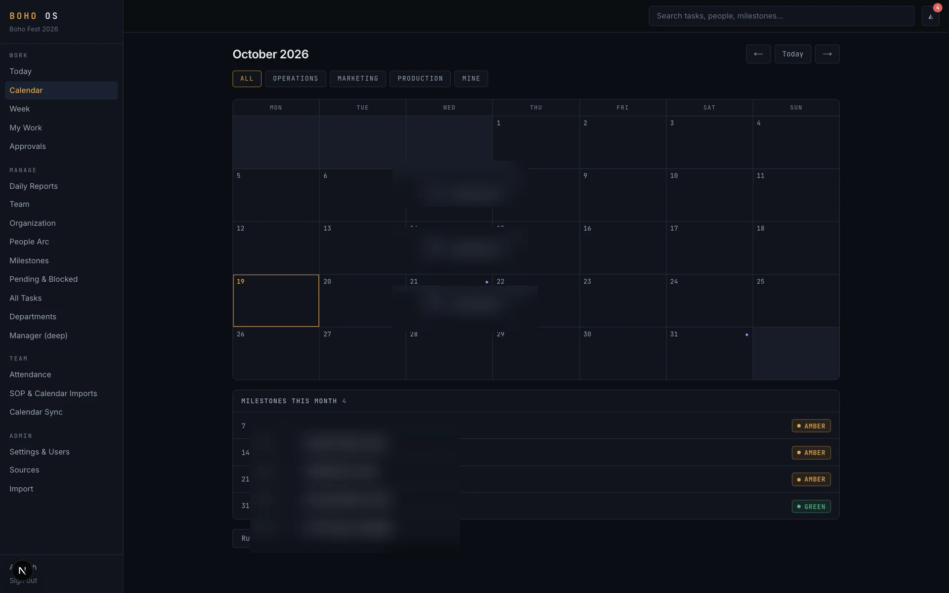 The content calendar — the organisational clock