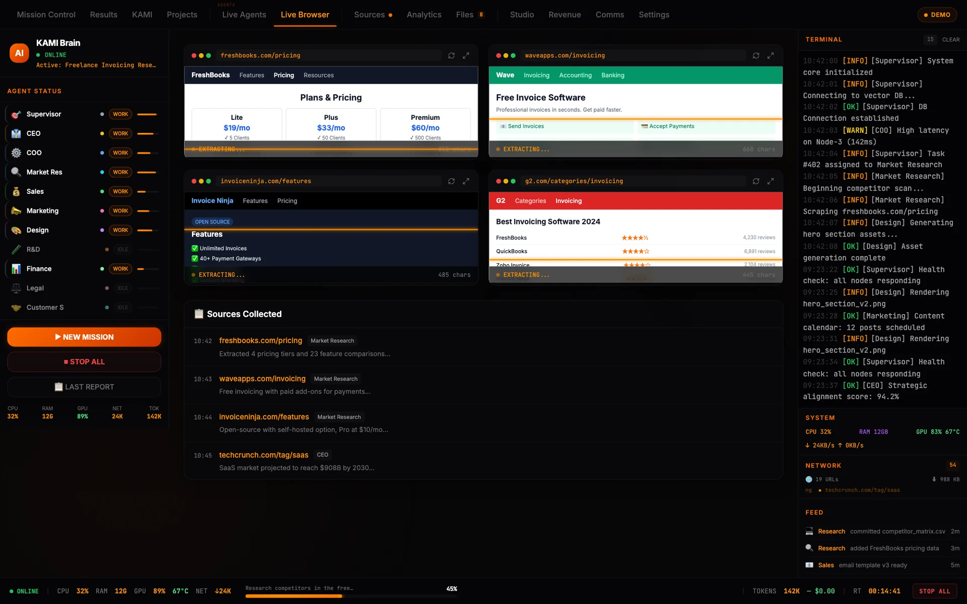 The live browser — research that shows its work