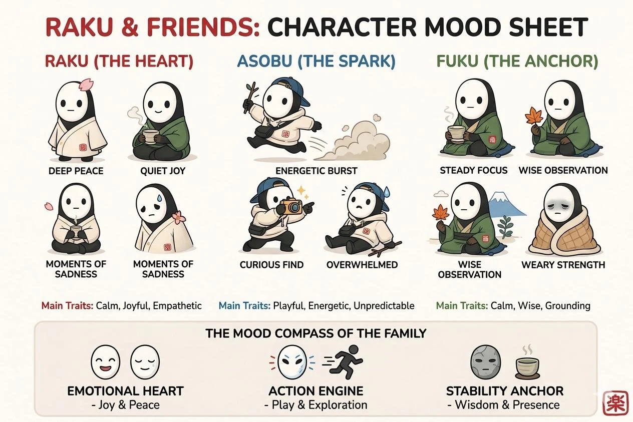 Raku & Friends — mood compass