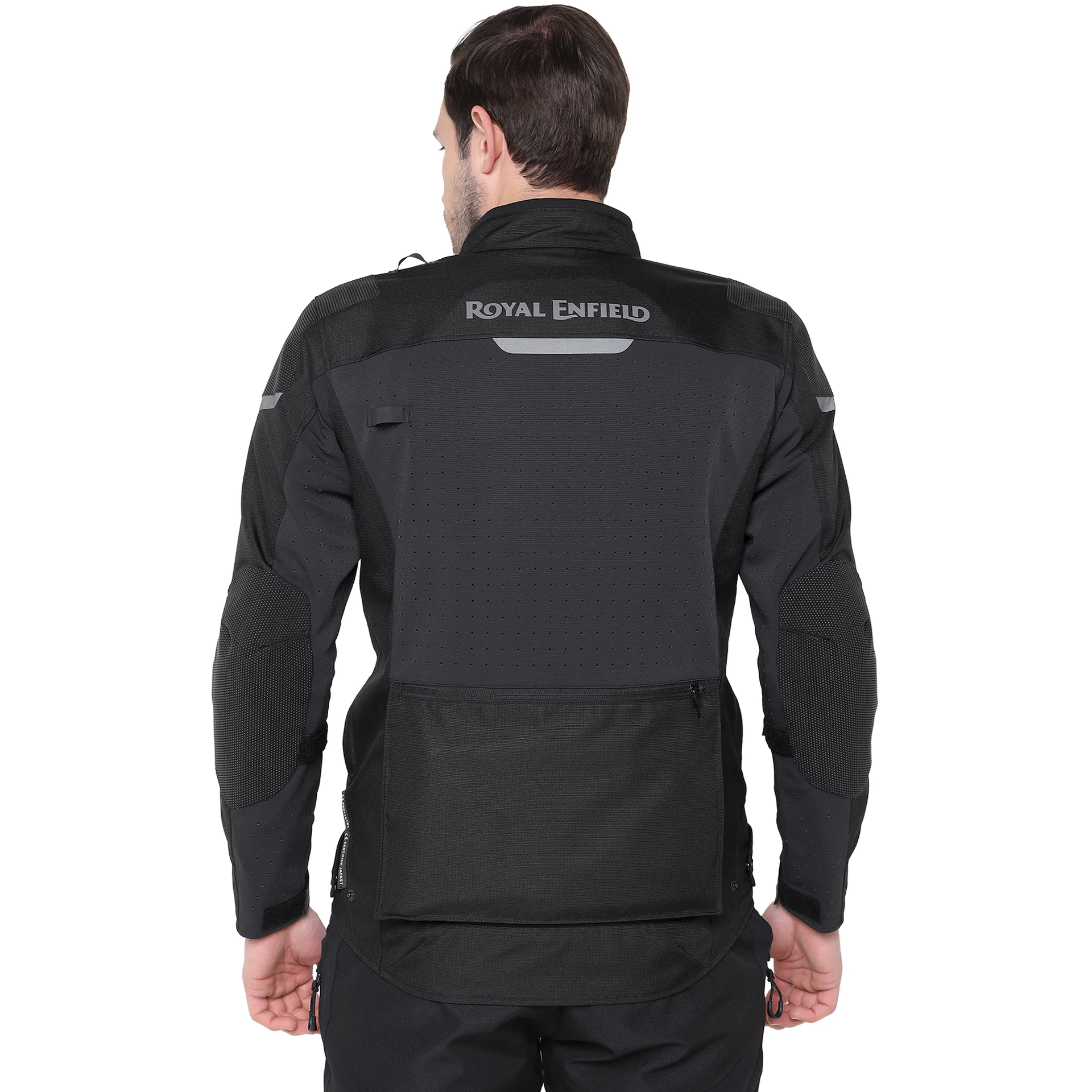 Jacket on model — back