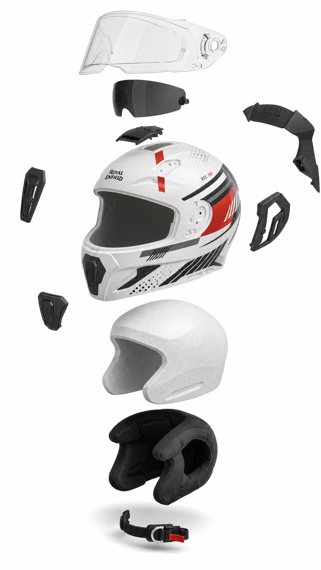 Velocity Helmet — exploded view