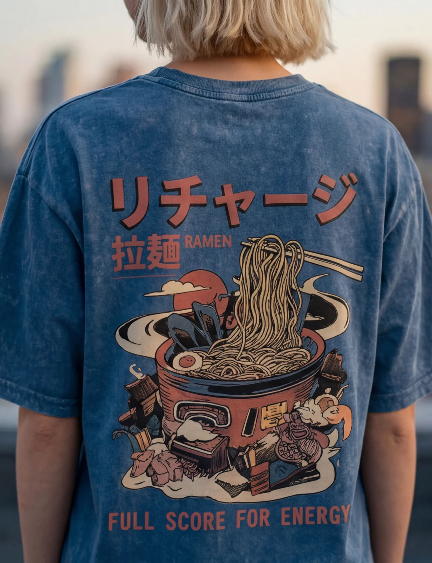 Back print — city backdrop
