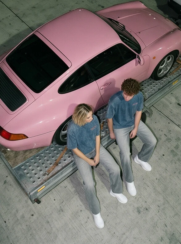Top down — parked car